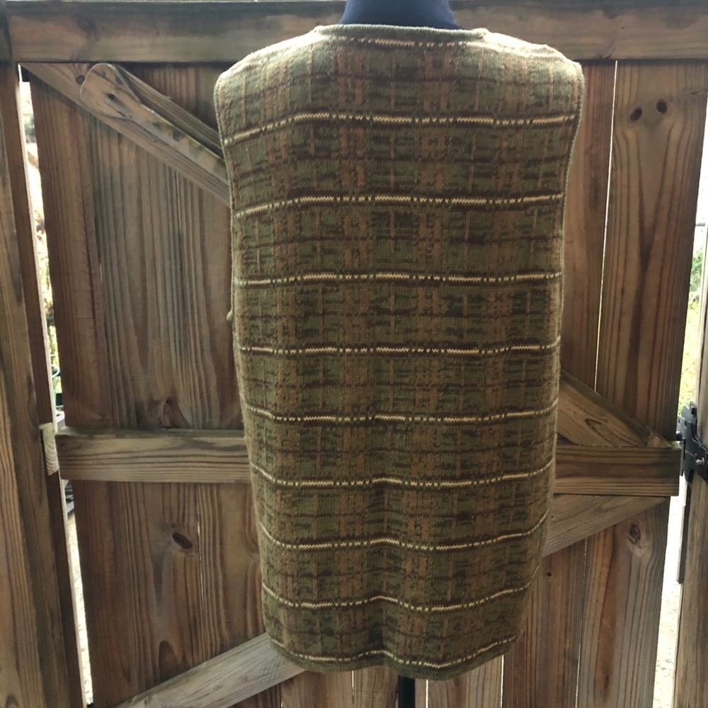 Nipon Studio Button Up Green & Brown Grandpa Styl… - image 3